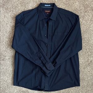 Johnson & Murphy Navy Blue Dress Shirt